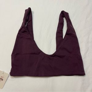 Free People Clean Scoop Bralette in Purple